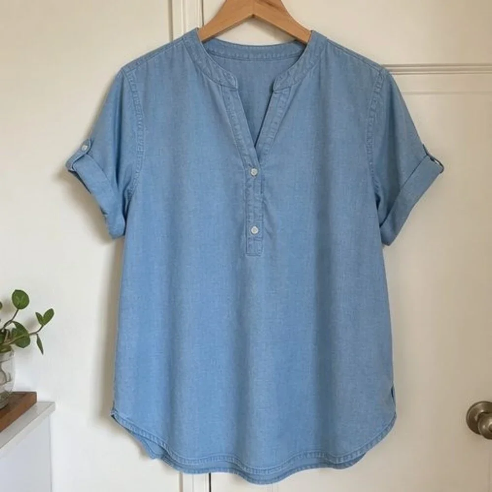 Sand Button Blouse